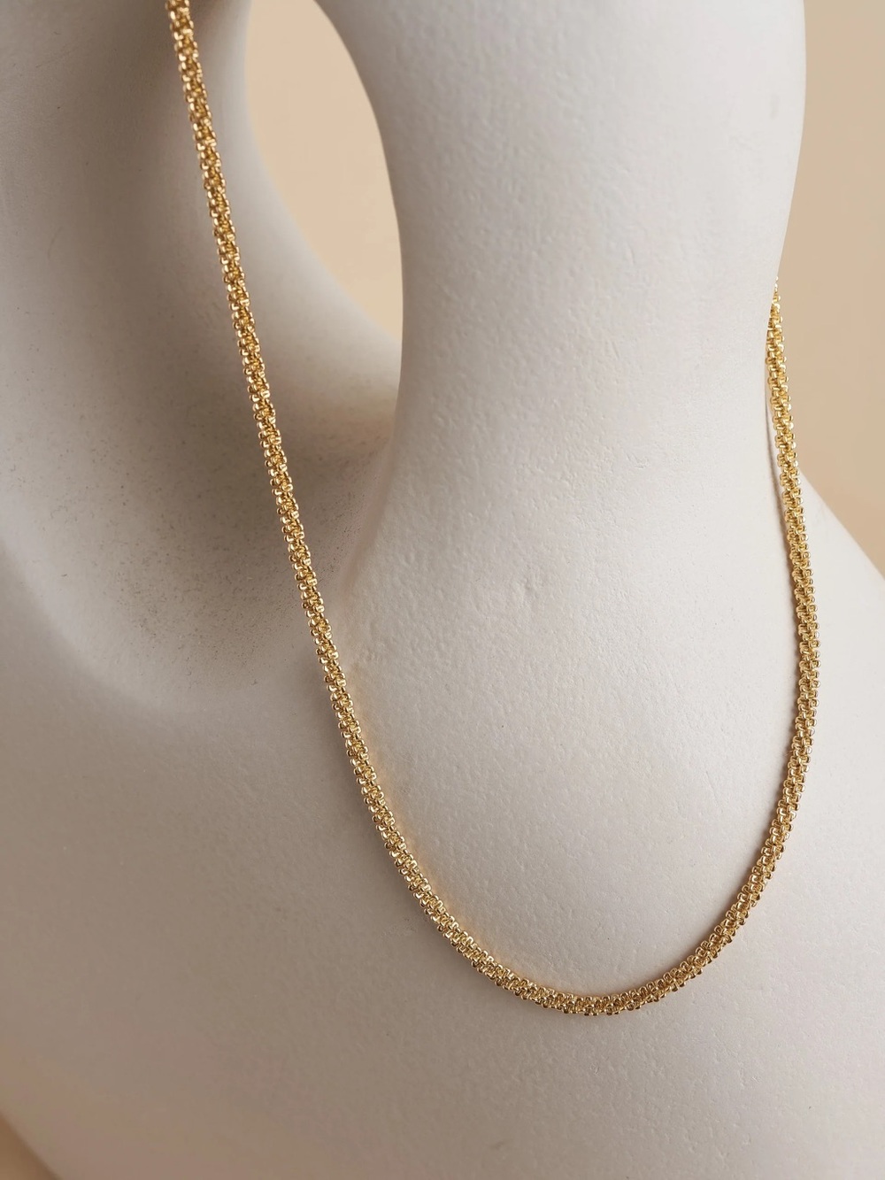 Gold Rope Chain Necklace Q1034 - Picture 3 of 7